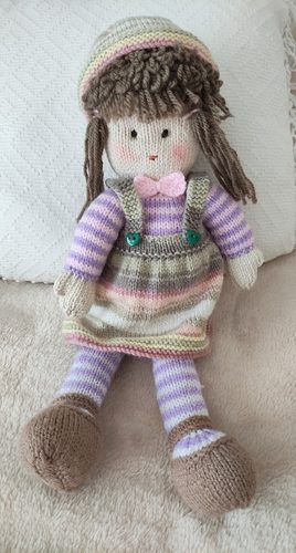 Marie, knitted doll.